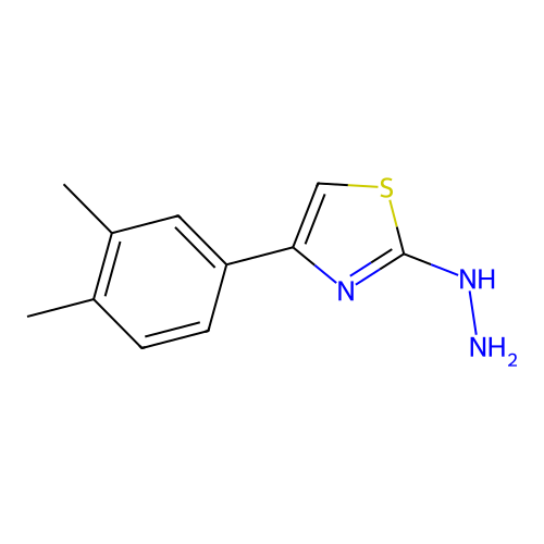 4-(3,4-Dimethylphenyl)-2-hydrazinylthiazole structure