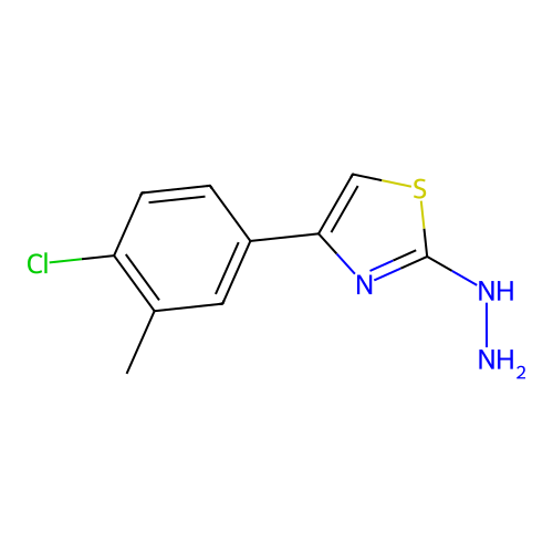 4-(4-Chloro-3-methylphenyl)-2-hydrazinylthiazole structure