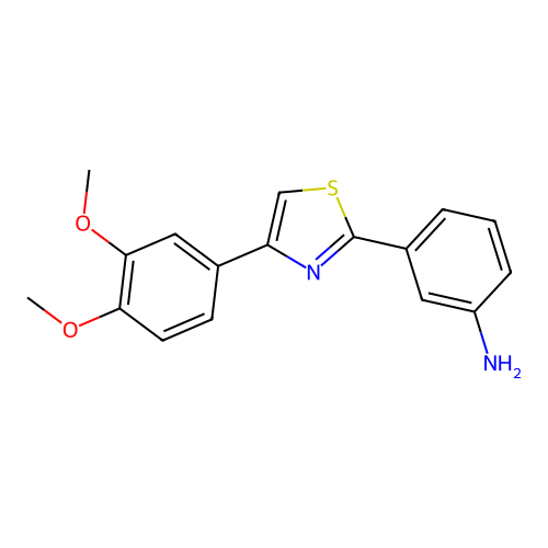 3-(4-(3,4-Dimethoxyphenyl)thiazol-2-yl)aniline structure