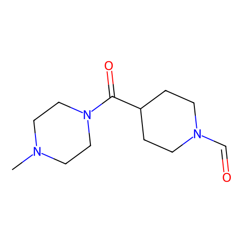 4-(4-Methylpiperazine-1-carbonyl)piperidine-1-carbaldehyde structure