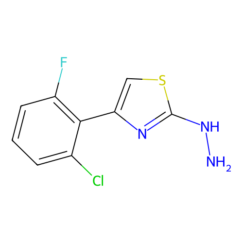 [4-(2-Chloro-6-fluorophenyl)-1,3-thiazol-2-yl]hydrazine structure