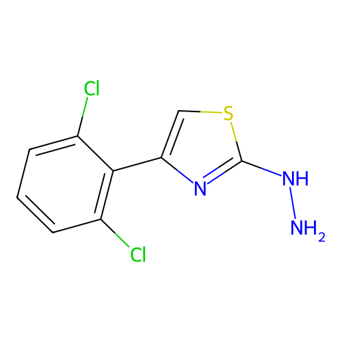 [4-(2,6-Dichlorophenyl)-1,3-thiazol-2-yl]hydrazine structure