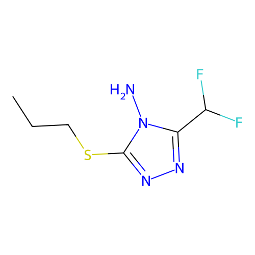 3-(difluoromethyl)-5-(propylsulfanyl)-4H-1,2,4-triazol-4-amine structure