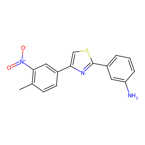 3-(4-(4-Methyl-3-nitrophenyl)thiazol-2-yl)aniline structure