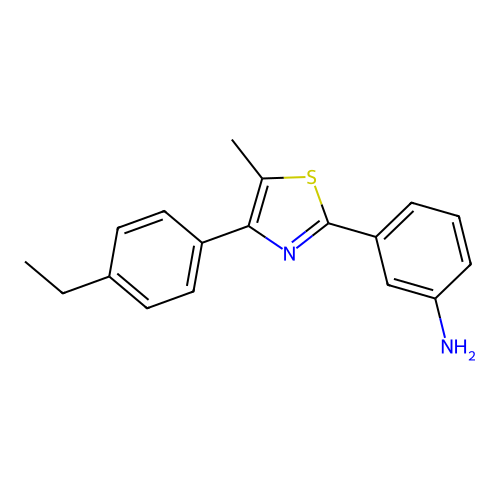3-[4-(4-Ethylphenyl)-5-methyl-1,3-thiazol-2-yl]aniline structure