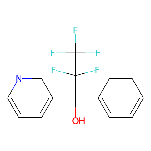 2,2,3,3,3-Pentafluoro-1-phenyl-1-(pyridine-3-YL)propane-1-OL structure