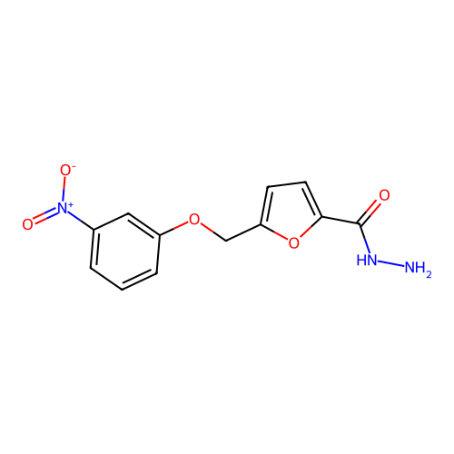 5-[(3-Nitrophenoxy)methyl]furan-2-carbohydrazide structure