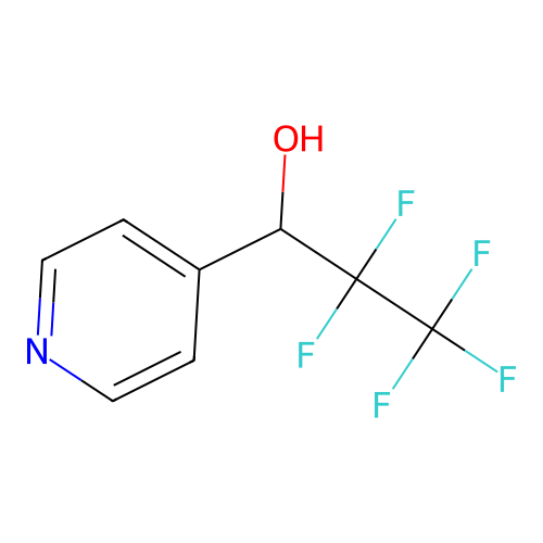 2,2,3,3,3-Pentafluoro-1-(pyridine-4-yl)propane-1-ol structure