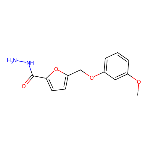 5-[(3-Methoxyphenoxy)methyl]furan-2-carbohydrazide structure