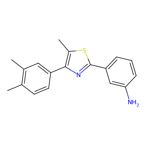 3-(4-(3,4-Dimethylphenyl)-5-methylthiazol-2-yl)aniline structure