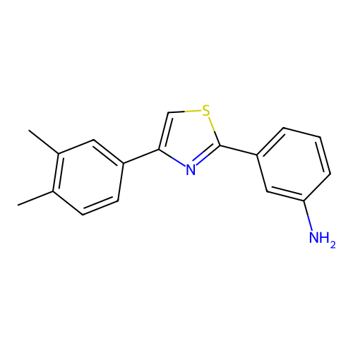 3-(4-(3,4-Dimethylphenyl)thiazol-2-yl)aniline structure