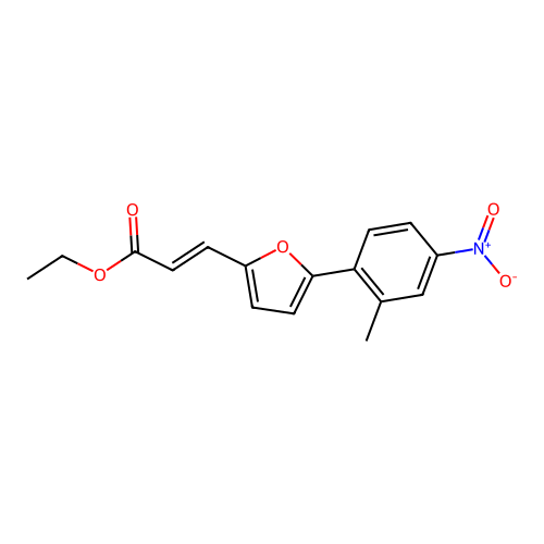 ethyl (2E)-3-[5-(2-methyl-4-nitrophenyl)furan-2-yl]prop-2-enoate structure