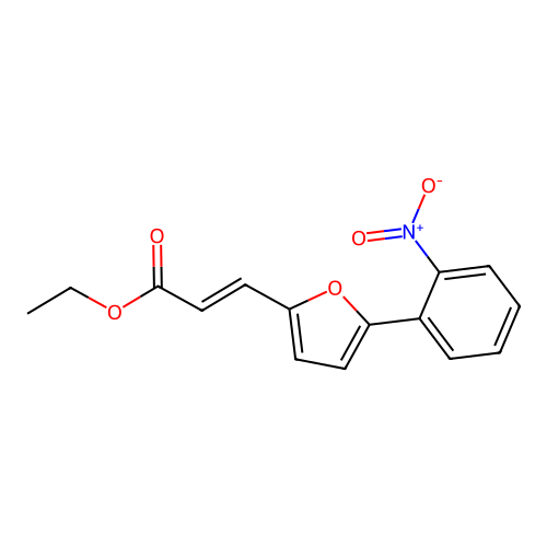 3-[5-(2-Nitro-phenyl)-furan-2-yl]-acrylic acid ethyl ester structure
