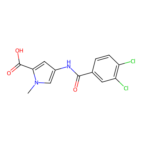 4-(3,4-Dichloro-benzoylamino)-1-methyl-1H-pyrrole--2-carboxylic acid structure