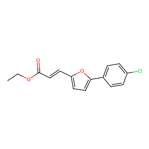 Ethyl 3-(5-(4-chlorophenyl)furan-2-yl)acrylate structure