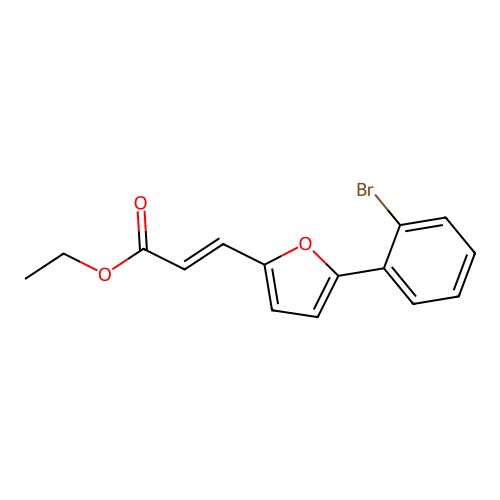 Ethyl 3-(5-(2-bromophenyl)furan-2-yl)acrylate structure