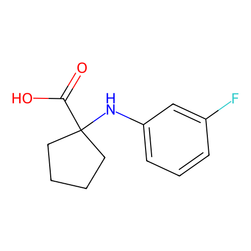 1-(3-Fluoroanilino)cyclopentane-1-carboxylic acid structure