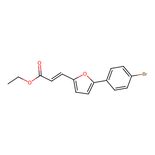 Ethyl 3-(5-(4-bromophenyl)furan-2-yl)acrylate structure