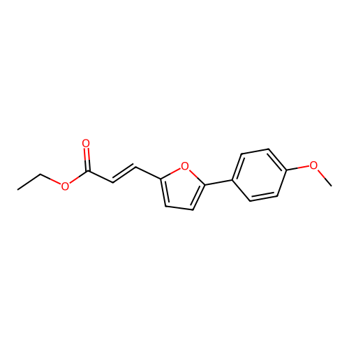 Ethyl 3-(5-(4-methoxyphenyl)furan-2-yl)acrylate structure