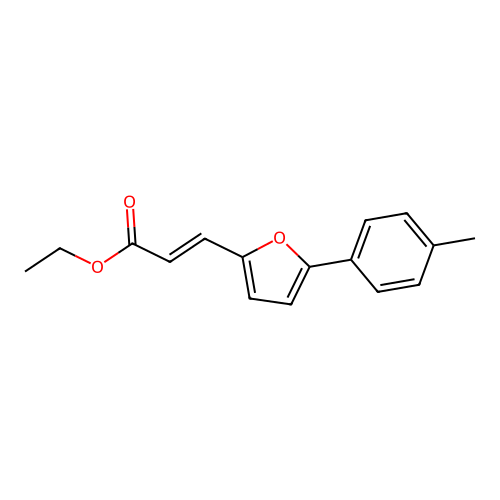Ethyl 3-(5-(p-tolyl)furan-2-yl)acrylate structure