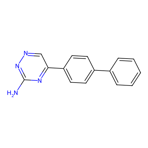5-([1,1'-Biphenyl]-4-yl)-1,2,4-triazin-3-amine structure