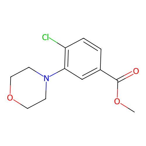 4-Chloro-3-morpholin-4-yl-benzoic acid methyl ester structure