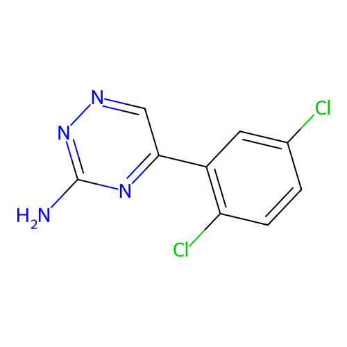 5-(2,5-Dichlorophenyl)-1,2,4-triazin-3-amine structure
