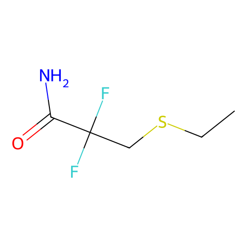 3-(Ethylthio)-2,2-difluoropropanamide structure
