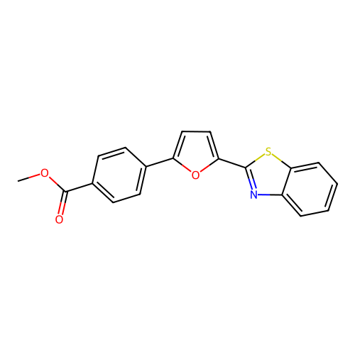 Methyl 4-(5-(benzo[d]thiazol-2-yl)furan-2-yl)benzoate structure