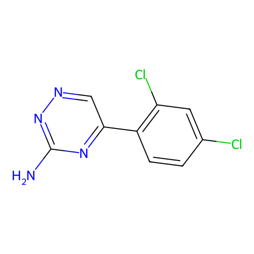 5-(2,4-Dichlorophenyl)-1,2,4-triazin-3-amine structure