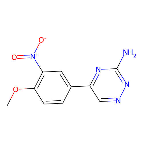 5-(4-Methoxy-3-nitrophenyl)-1,2,4-triazin-3-amine structure