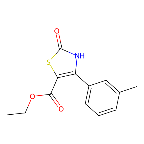 Ethyl 2-oxo-4-(m-tolyl)-2,3-dihydrothiazole-5-carboxylate structure