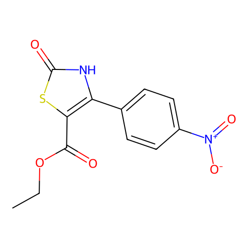 Ethyl 4-(4-nitrophenyl)-2-oxo-2,3-dihydrothiazole-5-carboxylate structure