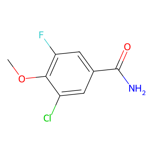 3-Chloro-5-fluoro-4-methoxybenzamide structure