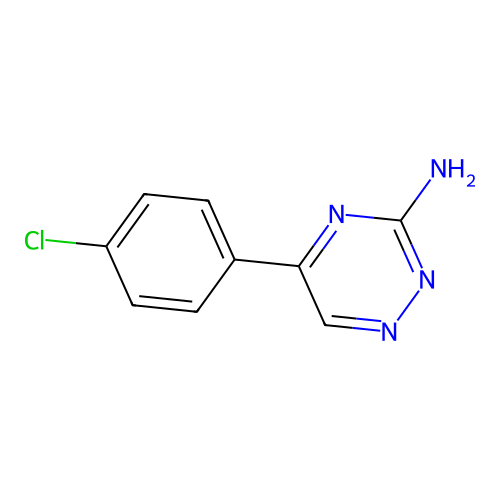 5-(4-Chlorophenyl)-1,2,4-triazin-3-amine structure