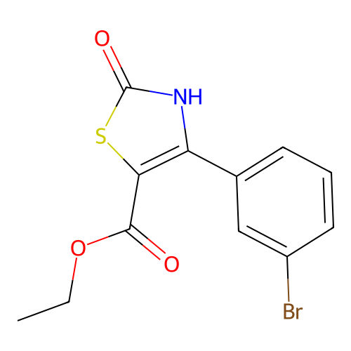 Ethyl 4-(3-bromophenyl)-2-oxo-2,3-dihydrothiazole-5-carboxylate structure