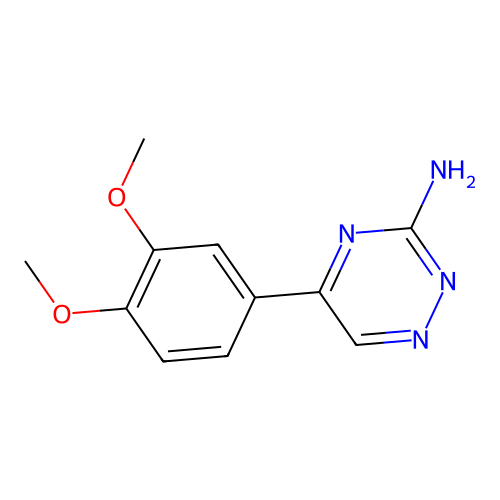 5-(3,4-Dimethoxyphenyl)-1,2,4-triazin-3-amine structure