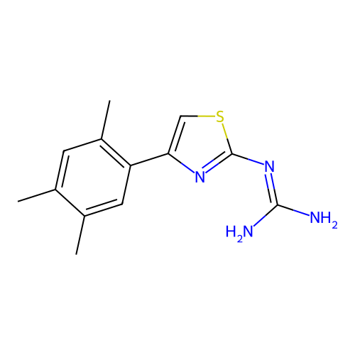1-(4-(2,4,5-Trimethylphenyl)thiazol-2-yl)guanidine structure