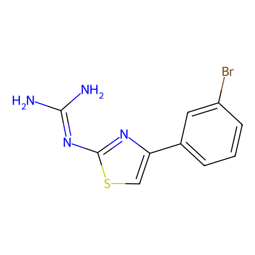 1-(4-(3-Bromophenyl)thiazol-2-yl)guanidine structure