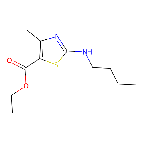 Ethyl 2-(butylamino)-4-methyl-1,3-thiazole-5-carboxylate structure