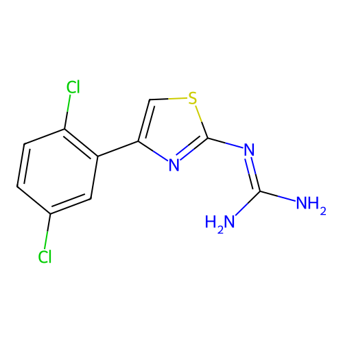 1-(4-(2,5-Dichlorophenyl)thiazol-2-yl)guanidine structure