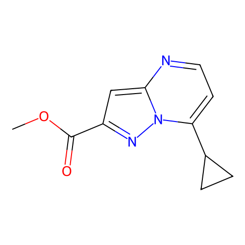 Methyl 7-cyclopropylpyrazolo[1,5-a]pyrimidine-2-carboxylate structure