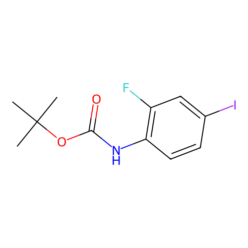 tert-butyl N-(2-fluoro-4-iodophenyl)carbamate structure