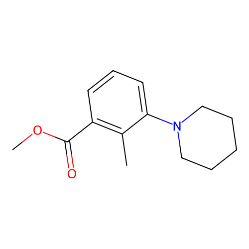 Methyl 2-methyl-3-(piperidin-1-yl)benzoate structure