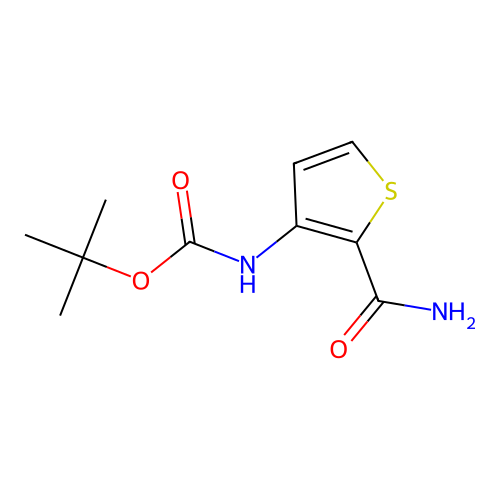 Boc-3-aminothiophene-2-carboxamide structure