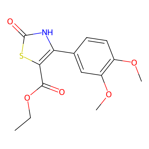 4-(3,4-Dimethoxy-phenyl)-2-oxo-2,3-dihydro-thiazole-5-carboxylic acid ethyl ester structure