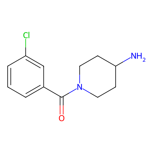 (4-Aminopiperidin-1-yl)(3-chlorophenyl)methanone structure