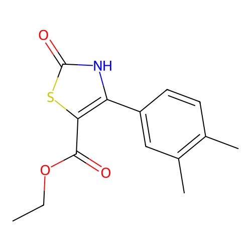 4-(3,4-Dimethyl-phenyl)-2-oxo-2,3-dihydro-thiazole-5-carboxylic acid ethyl ester structure