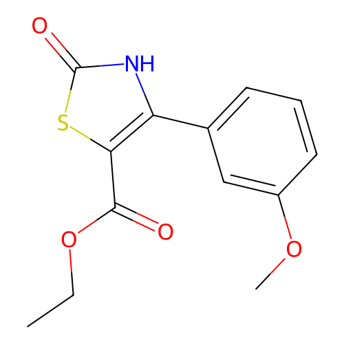 4-(3-Methoxy-phenyl)-2-oxo-2,3-dihydro-thiazole-5-carboxylic acid ethyl ester structure