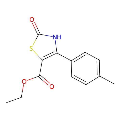 Ethyl 2-oxo-4-(p-tolyl)-2,3-dihydrothiazole-5-carboxylate structure